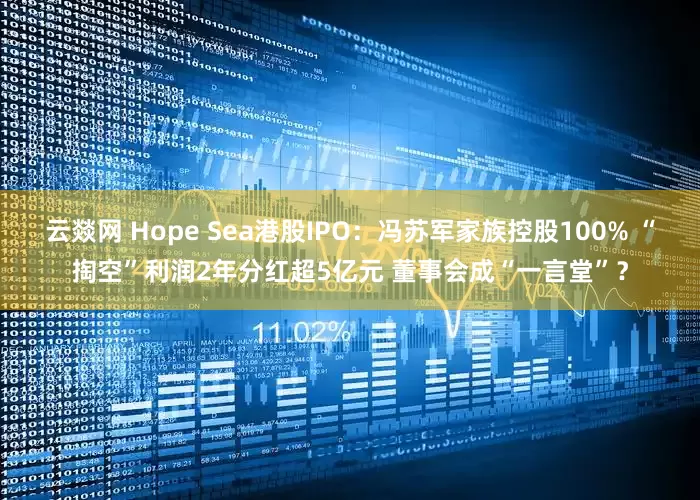 云燚网 Hope Sea港股IPO：冯苏军家族控股100% “掏空”利润2年分红超5亿元 董事会成“一言堂”？